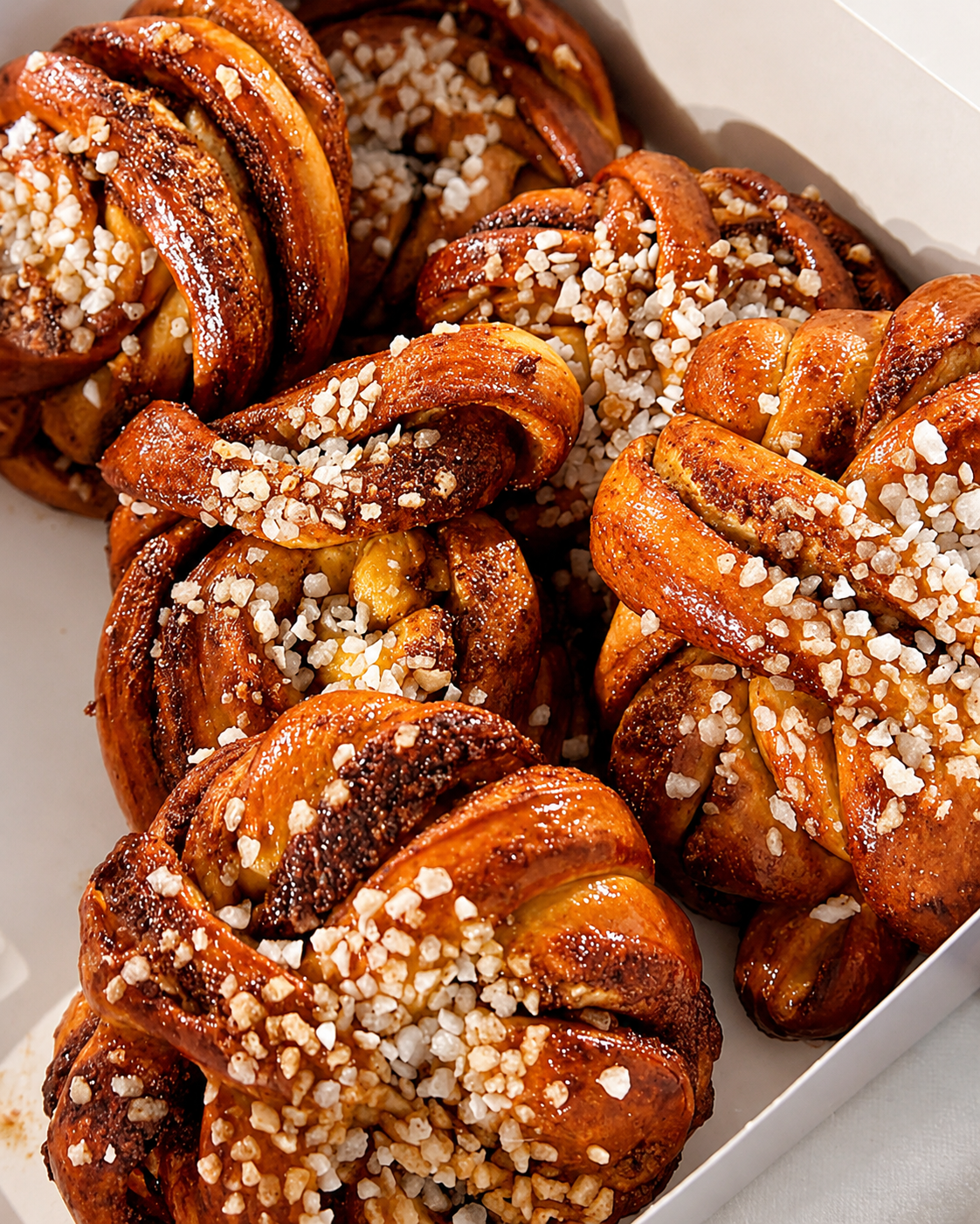 Cardamom buns with pearl sugar at Spisa Foodmarket bakery